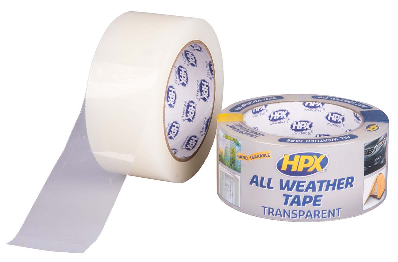 HPX AT4825 - Cinta reparación transparente All Weather (48mm x 25m)