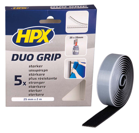 HPX DG2502 - Cinta de fijación reajustable Duo Grip (25mm x 2m)