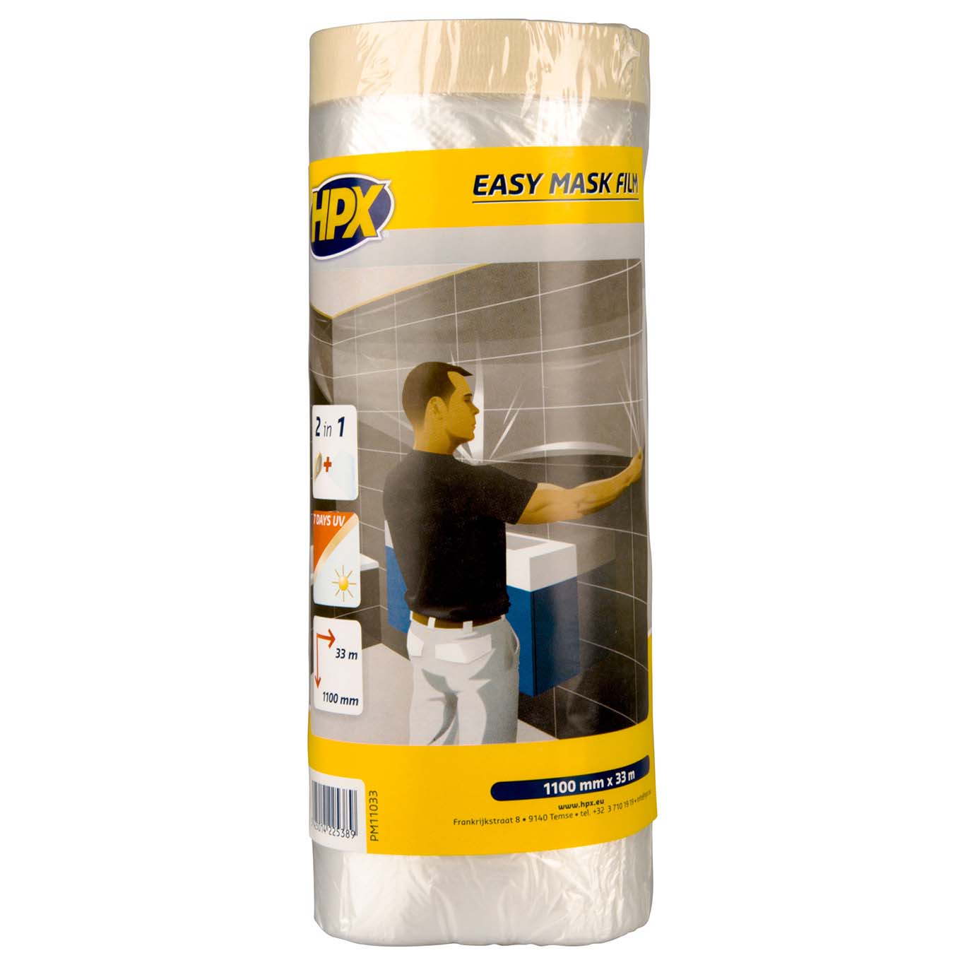 HPX Film transparente con cinta de pintor Easy Mask