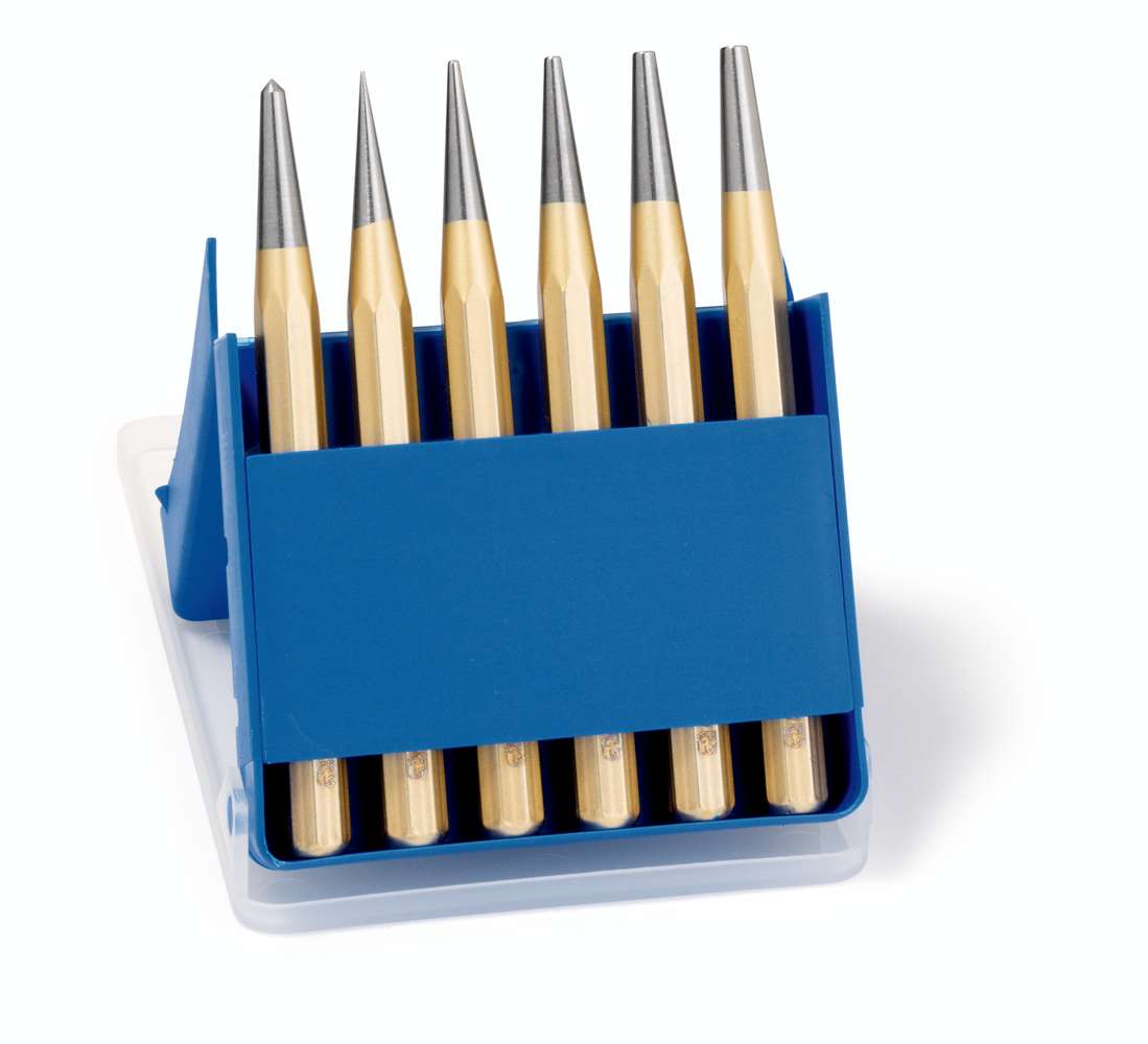 Rennsteig 424 140 0 - Metal case with 6 Rennsteig octagonal conical punches