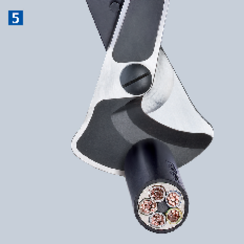 Knipex 95 32 038 - Ciseaux coupe-câbles avec poignées télescopiques et réglables