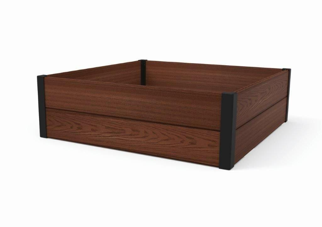 Keter Bancal de Arce marrón, plástico con Estructura de Madera, tamaño: 106 x 106 x 32 cm, Cuadrado, Resistente a la Intemperie, Robusto, también se Puede Utilizar como macetero de Hierbas o Flores,