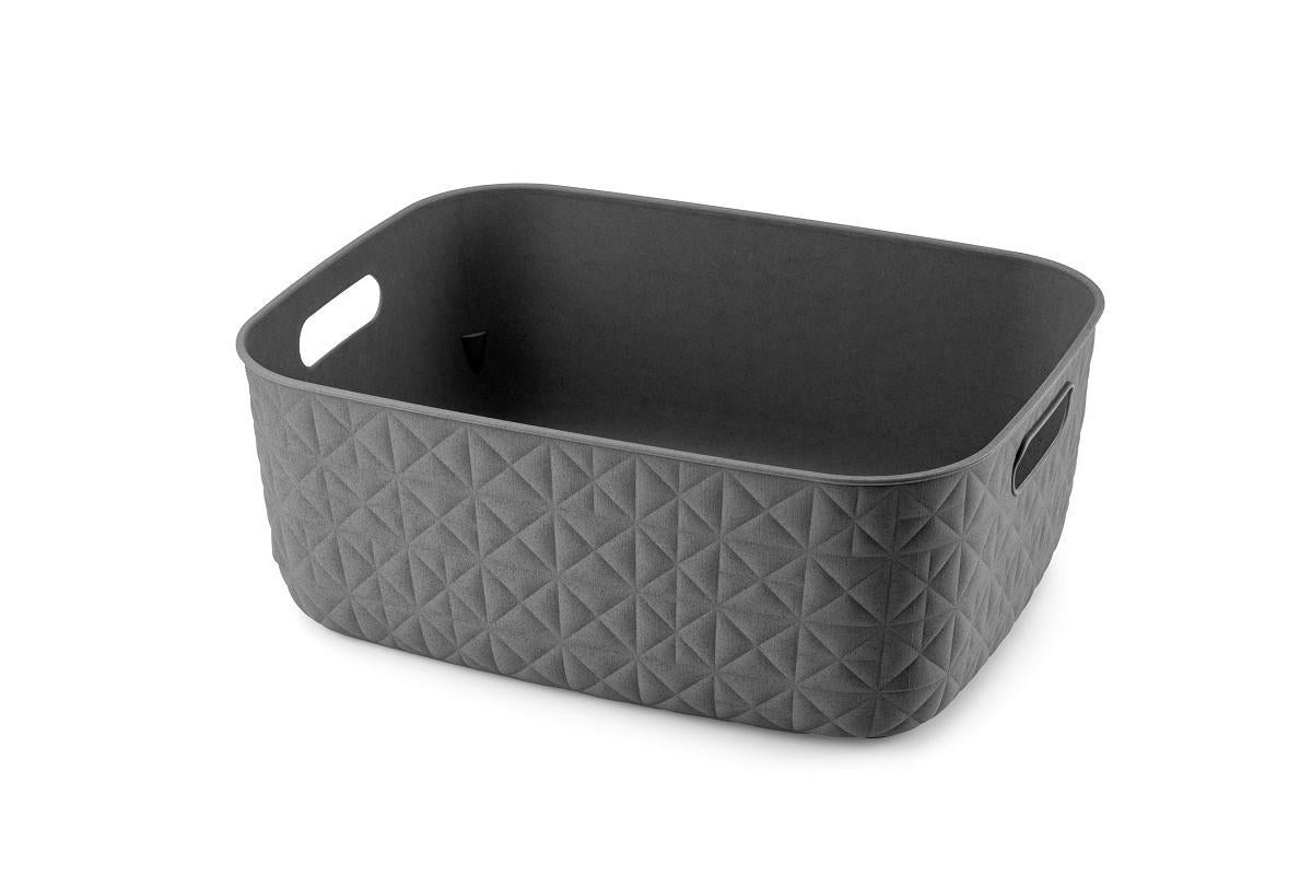 Curver Softex - Cesta multiusos M 12,5 L, gris oscuro