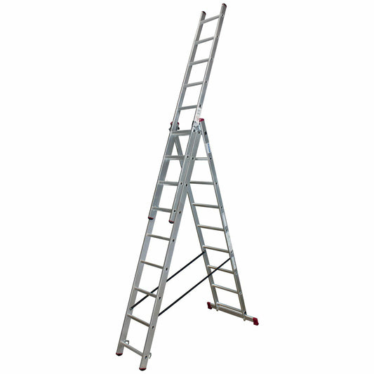 Krause 030382 - Escalera multiusos de aluminio Corda, 3x8 peldaños