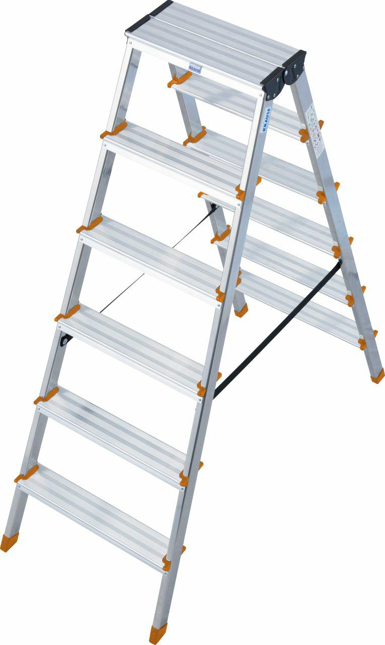 Krause 120441 - Escalera de tijera de doble acceso Dopplo, 8 peldaños