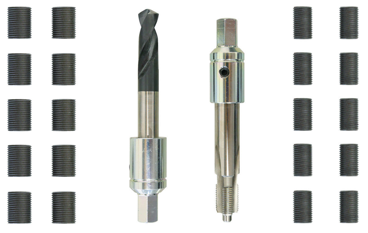 GEDORE Automotive KL-0132-57 K - Kit de réparation de filetage de bougie de préchauffage, universel, M8x1 + M10x1