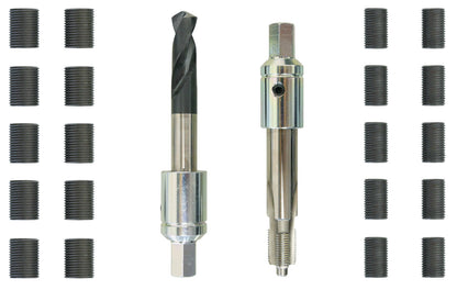 GEDORE Automotive KL-0132-57 K - Kit de réparation de filetage de bougie de préchauffage, universel, M8x1 + M10x1