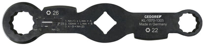 KL-1070-1305 - Llave de doble extremo, 22/26 mm (waf)