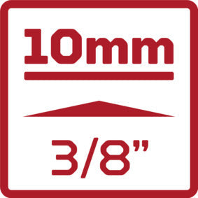 R51000904 - Vaso 3/8", hexagonal, 9 mm L=28 mm