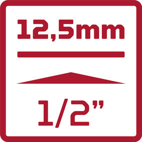 Douille GEDORE rouge R61001914 - 1/2", hexagonale, 19 mm L=77 mm