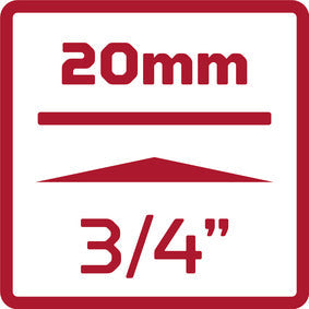 R73003310 - Vaso de impacto 3/4", hexagonal, 33 mm L=56 mm