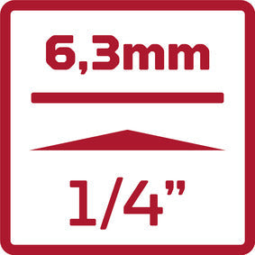 Douille GEDORE rouge R41200303 - 1/4" TORX E6 L=25 mm