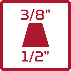 GEDORE red R67600005 - Reducer piece for impact socket wrenches 1/2" - 3/8" square 34 mm (3300572)