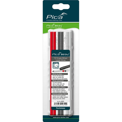 Pica Minas universales grafito + blanco + rojo FOR ALL para portaminas BIG Dry