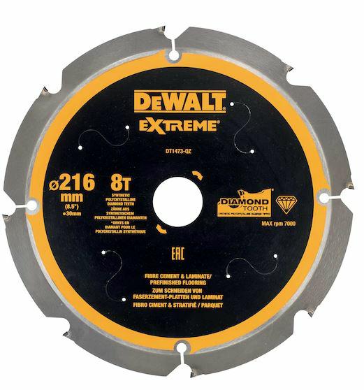 DeWalt DT1473-QZ - Hojas para corte de multi-material (fibrocemento), 216 x 30 mm, 8D