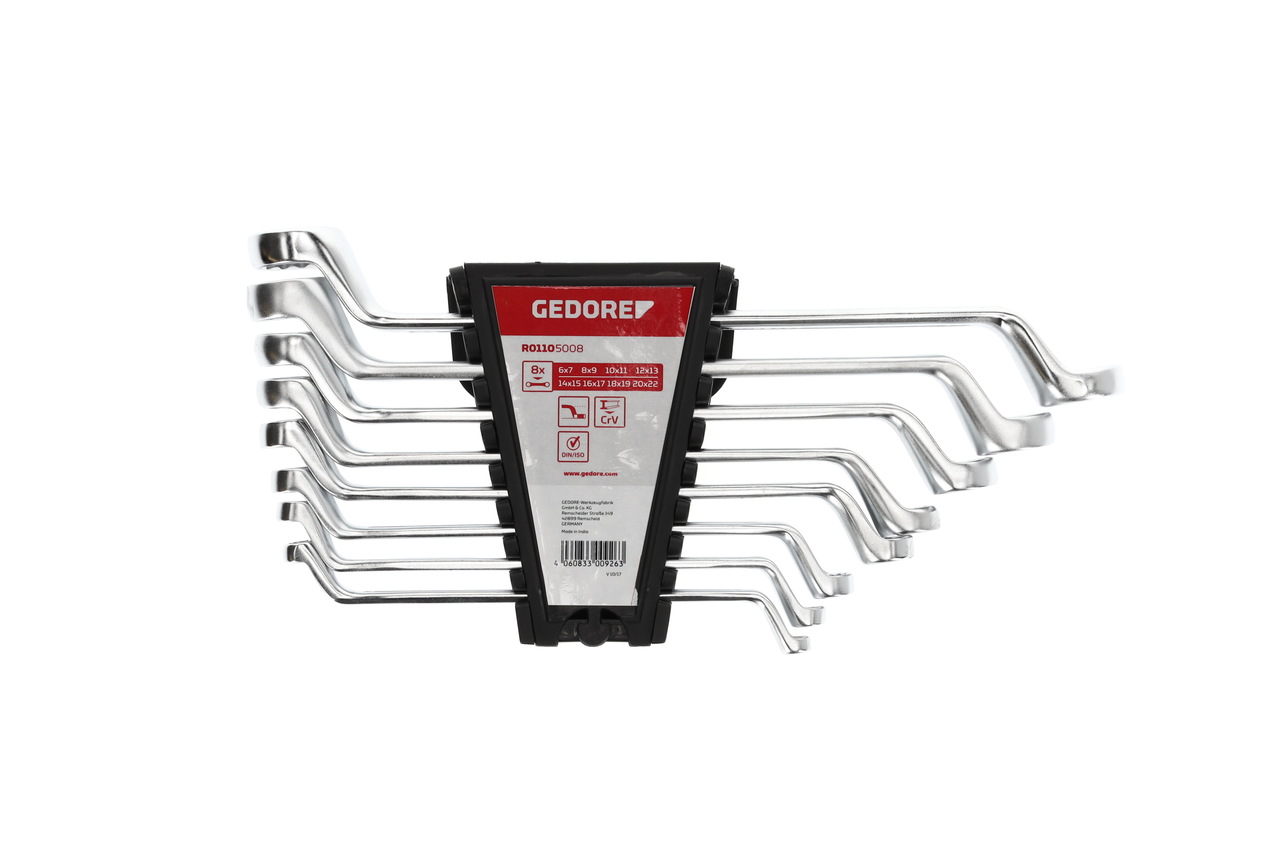 GEDORE rouge R01105008 - Jeu de 8 clés étoile décalées, 6-22 mm