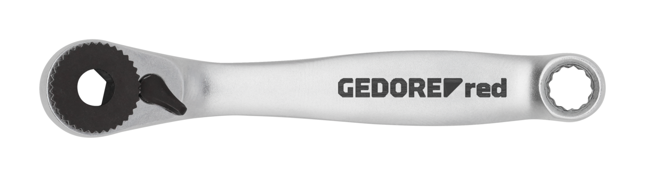 GEDORE rouge R40150027 - Cliquet porte-embouts bicomposant 1/4", L=90 mm, angle de retour 5°