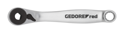 GEDORE rouge R40150027 - Cliquet porte-embouts bicomposant 1/4", L=90 mm, angle de retour 5°