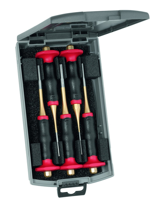 Rennsteig 425 152 0 - Plastic case with 5 octagonal cylindrical punches with Rennsteig protective handle