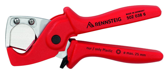 Rennsteig 502 038 6 - Rennsteig PVC pipe cutter with cutting capacity up to 25 mm.