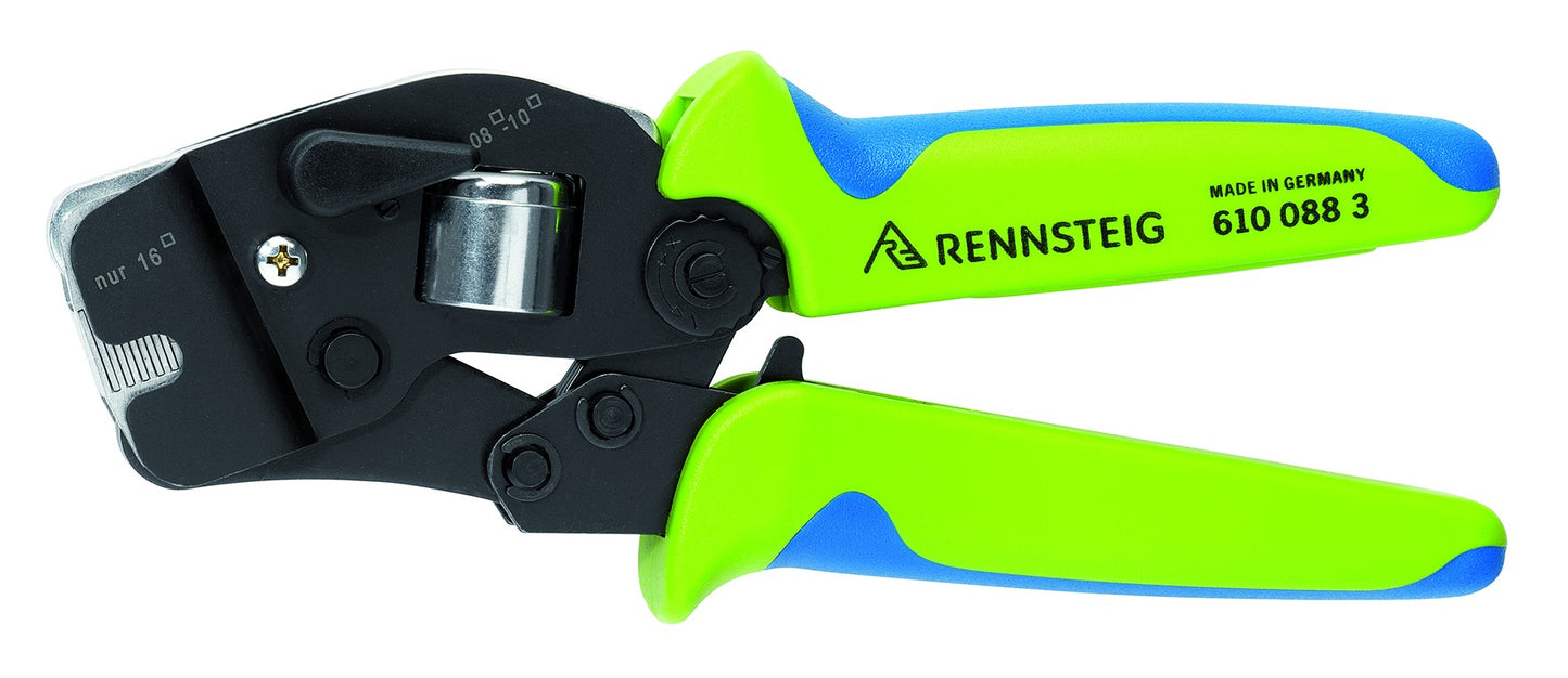 Rennsteig 610 088 3 - Rennsteig self-adjusting crimping tool for hollow ferrules from 0.08 to 10/16 mm2 (front square crimping)