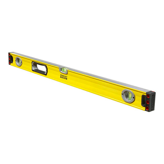 STANLEY Nivel FatMax II 90 cm, cuerpo de aluminio reforzado, 3 burbujas de visibilidad, precisión +/- 0.5mm/m, bases mecanizadas, extremos de caucho, empuñaduras fijas, 1-43-536