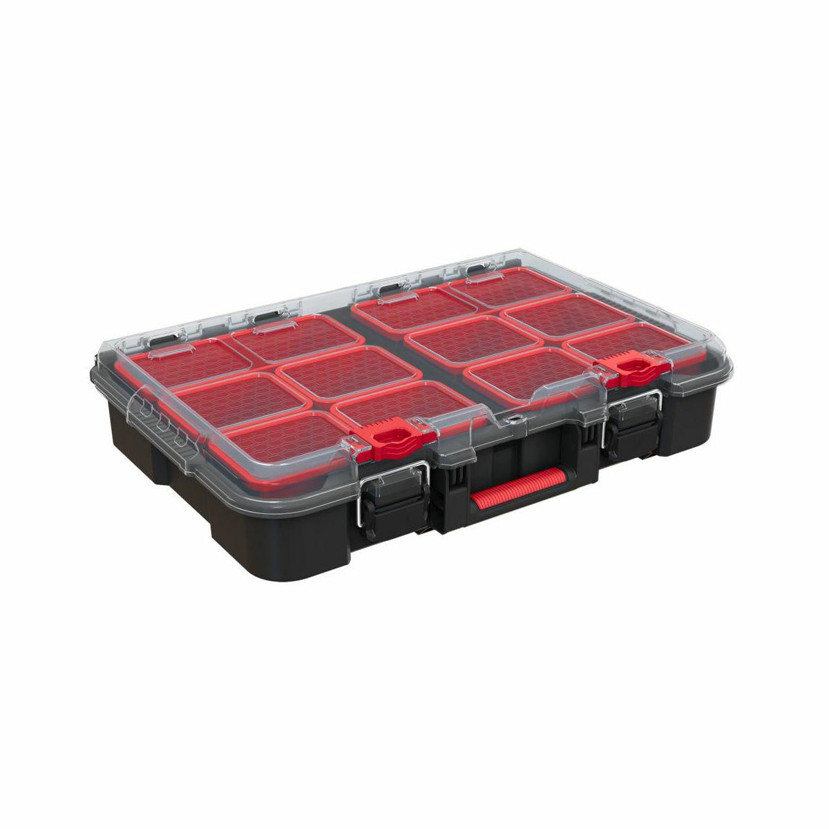 Keter Stack n' Roll - Organizador modular para bricolaje, contenedores extraíbles, apilables, ligeros, duraderos, resistentes al agua, color negro