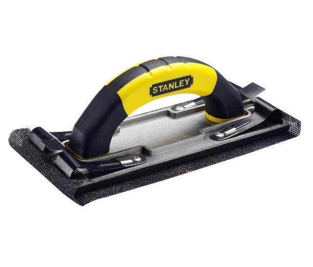 STANLEY Lijadora Manual con Clip Mejorado, 230X80mm, Cuerpo de Aluminio Reforzado, Mango Bimaterial, Pinza de Sujeción Mejorada, Acepta la Mayoría de Papeles de Lijado, STHT0-05927