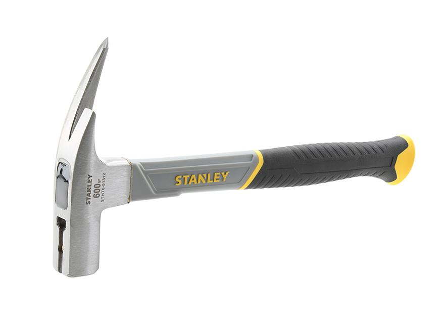Stanley Martillo de carpintero de fibra de vidrio STHT0-51312 (600 g, 336 mm de longitud, con núcleo de fibra de vidrio, cabeza pulida, mango antideslizante de dos materiales, equilibrado óptimamente)