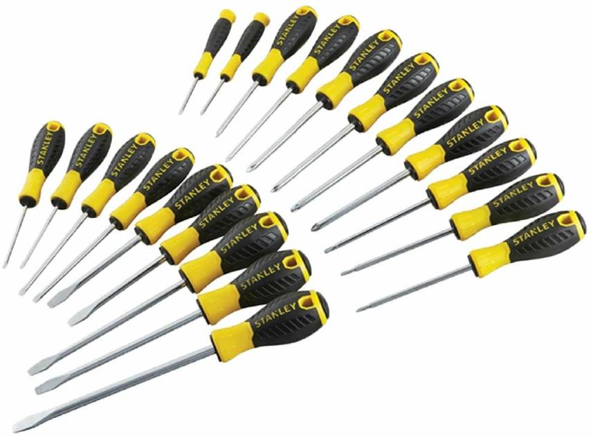 Stanley - Juego de destornilladores Essential, 20 piezas