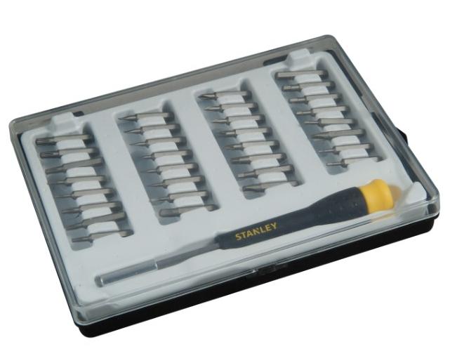 Stanley - Destornillador de precisión con puntas intercambiables, 32 piezas