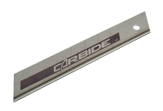STANLEY FATMAX Hojas de cutter Carbide de 18mm, hasta 10 veces más cortes, filo resistente, cuerpo de acero flexible, dispensador de 50 hojas, STHT8-11818