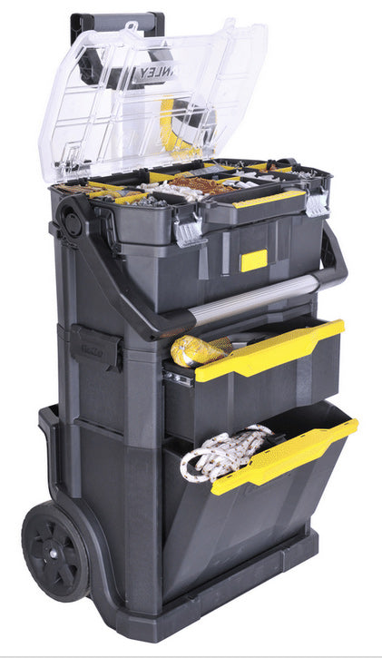 Stanley STST1-79231 - Taller Móvil para Herramientas 2 en 1, 56 x 38.2 x 76.4 cm, Negro/ Amarillo