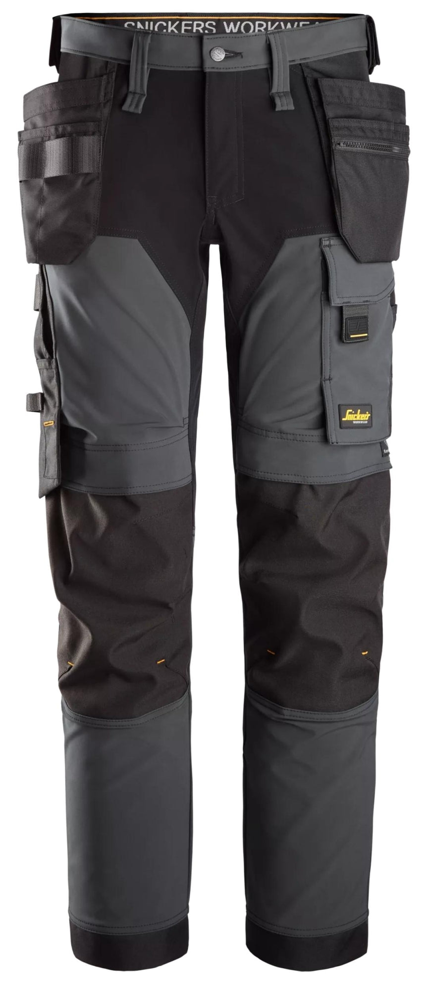 Snickers Workwear 6275 Pantalones largos de trabajo elásticos 4 vías con bolsillos flotantes AllroundWork color gris acero