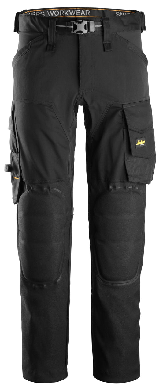 Snickers Workwear 65930404050 - Pantalón elástico Rodilleras Capsulized™ AllroundWork 6593 negro T.50