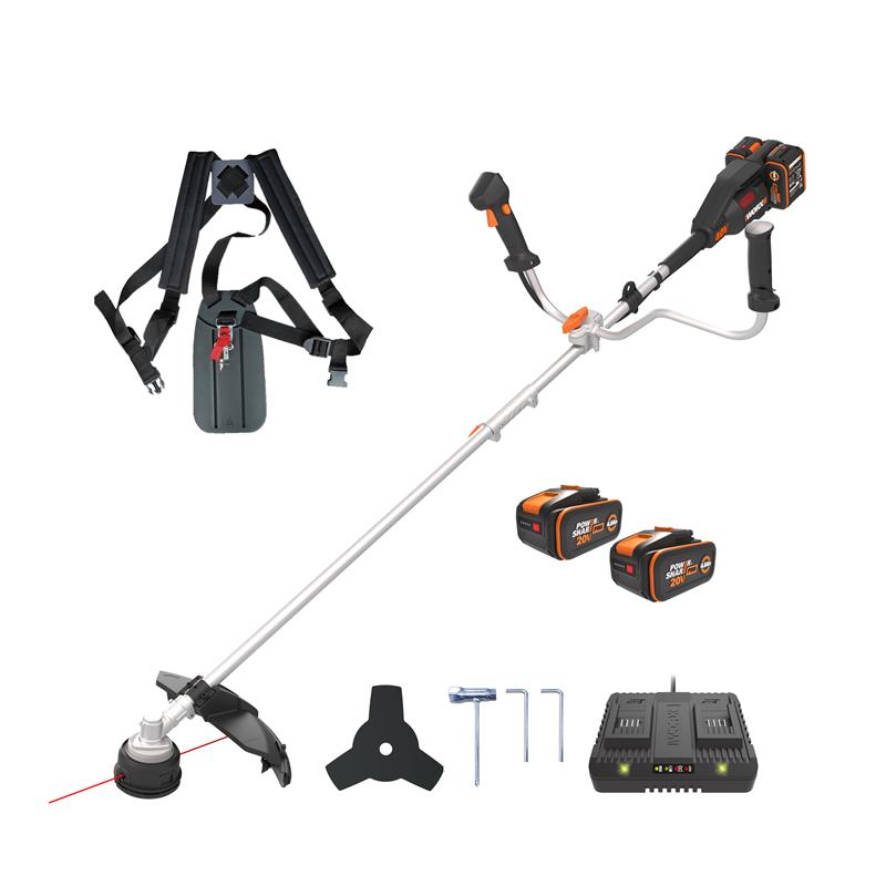 Worx WG084E - Cortabordes / Desbrozadora 38 cm BL NITRO 40V(2*20V) (2bat 4,0Ah)