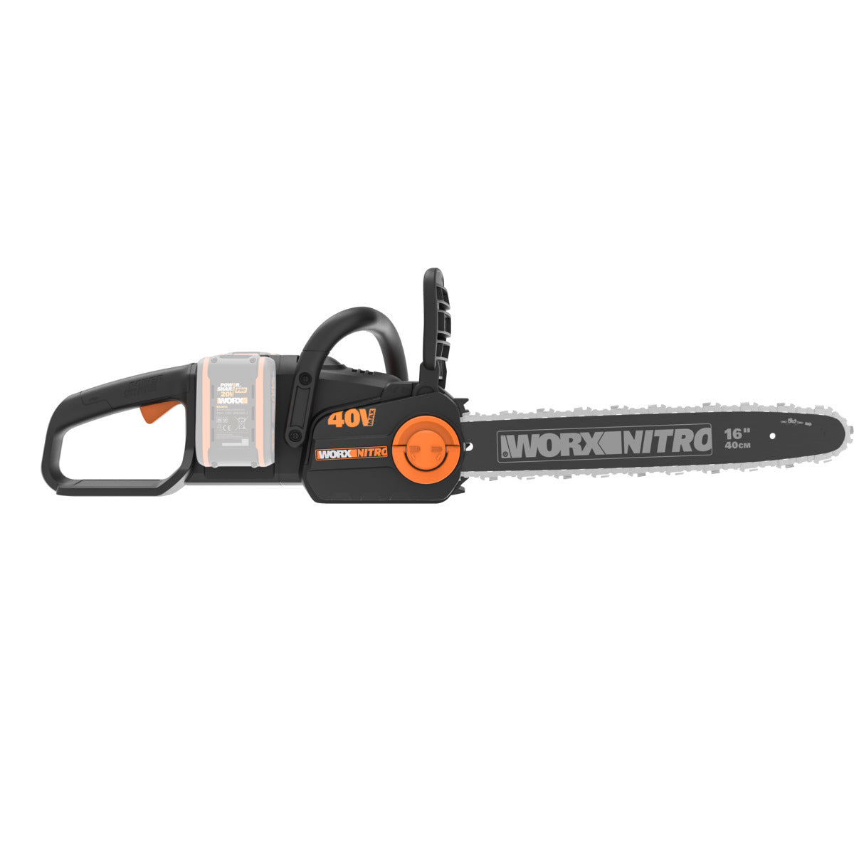 Worx WG385E.9 - Motosierra BL 40cm NITRO 40V (2*20V) (S/bat)