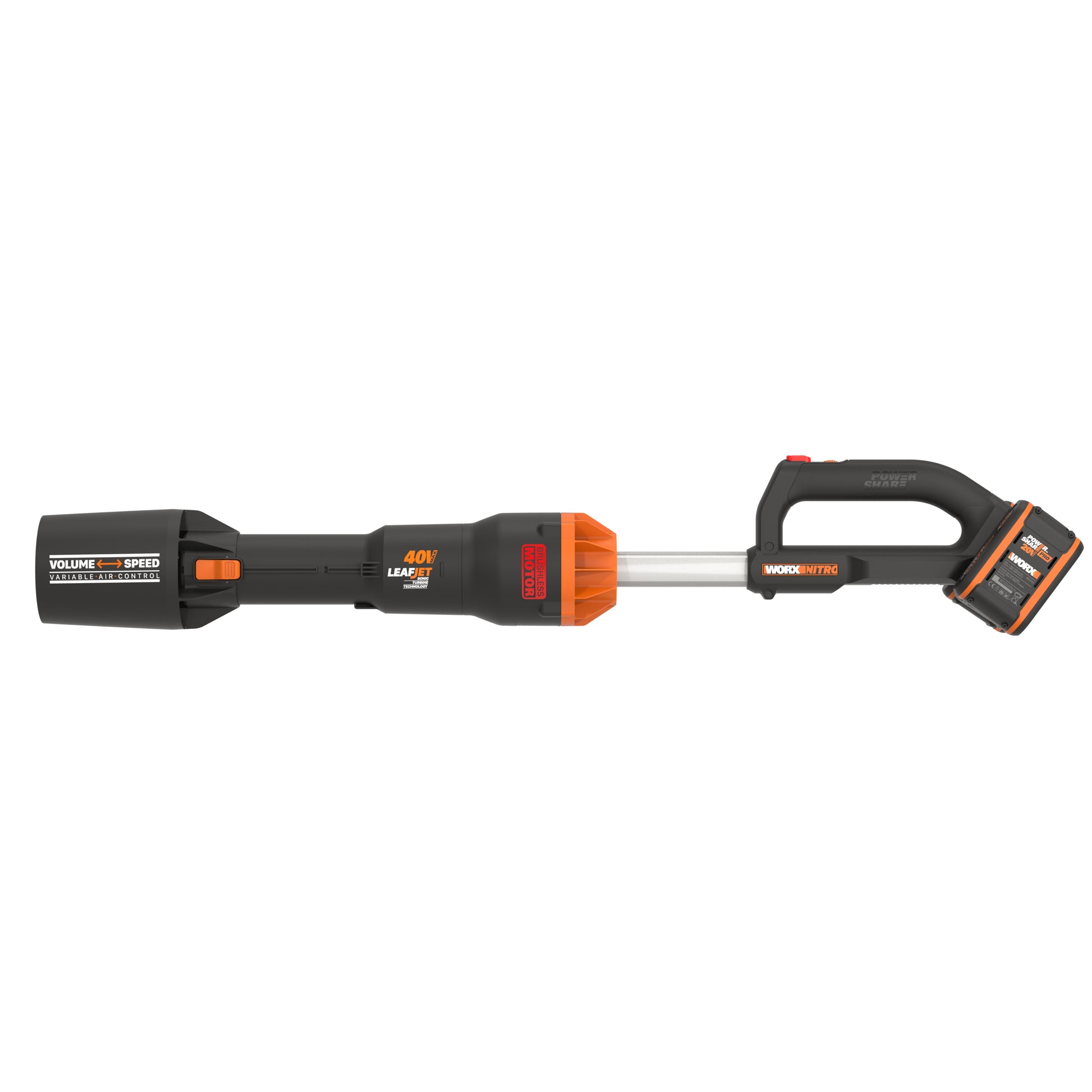 Worx WG585E - Soplador Compact Leafjet BL NITRO 40V (2*20V) (2bat 4,0Ah)