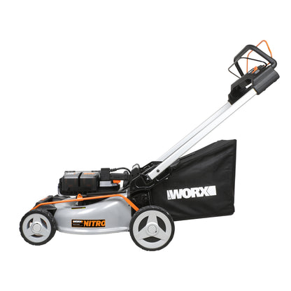 Worx WG761E - Cortacésped autopropulsado 53 cm NITRO 80V (4*20V) (4bat 4,0Ah)