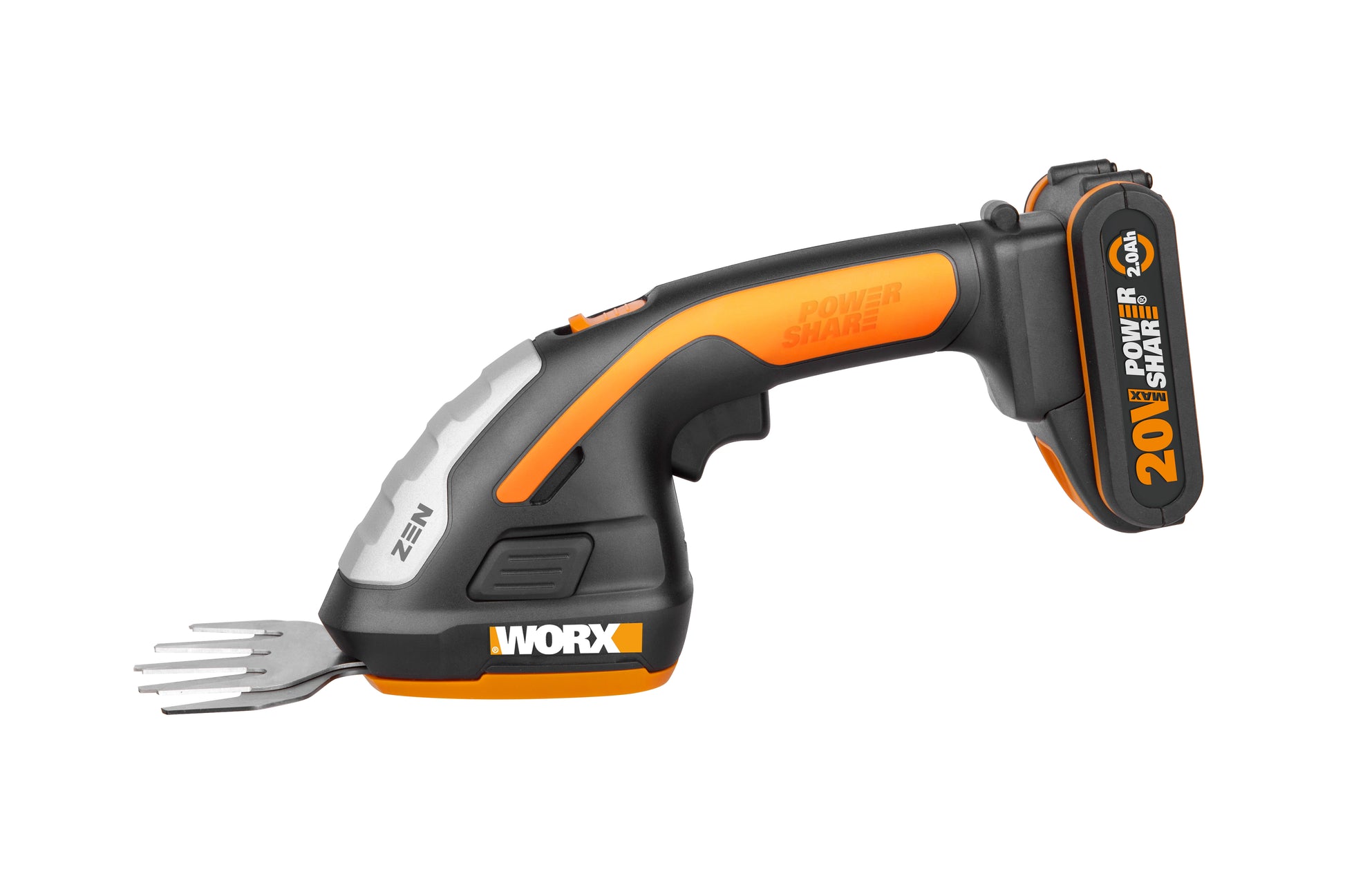 Worx WG801E - Tijeras 3 en 1: Arreglasetos/Cortacésped /Cortasetos 20V (1bat 2,0Ah)