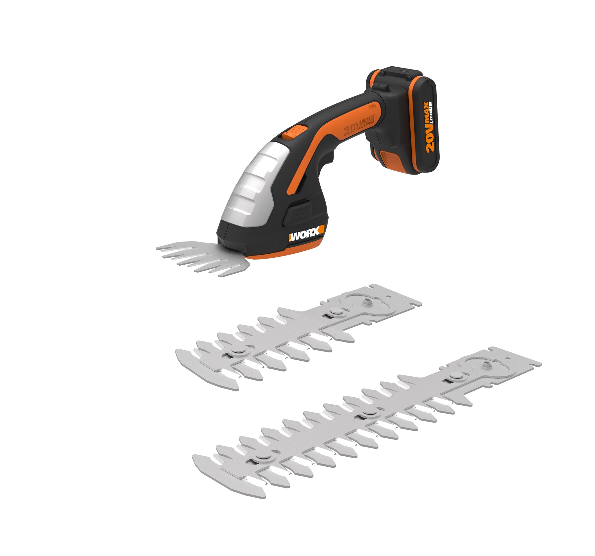 Worx WG801E - Tijeras 3 en 1: Arreglasetos/Cortacésped /Cortasetos 20V (1bat 2,0Ah)