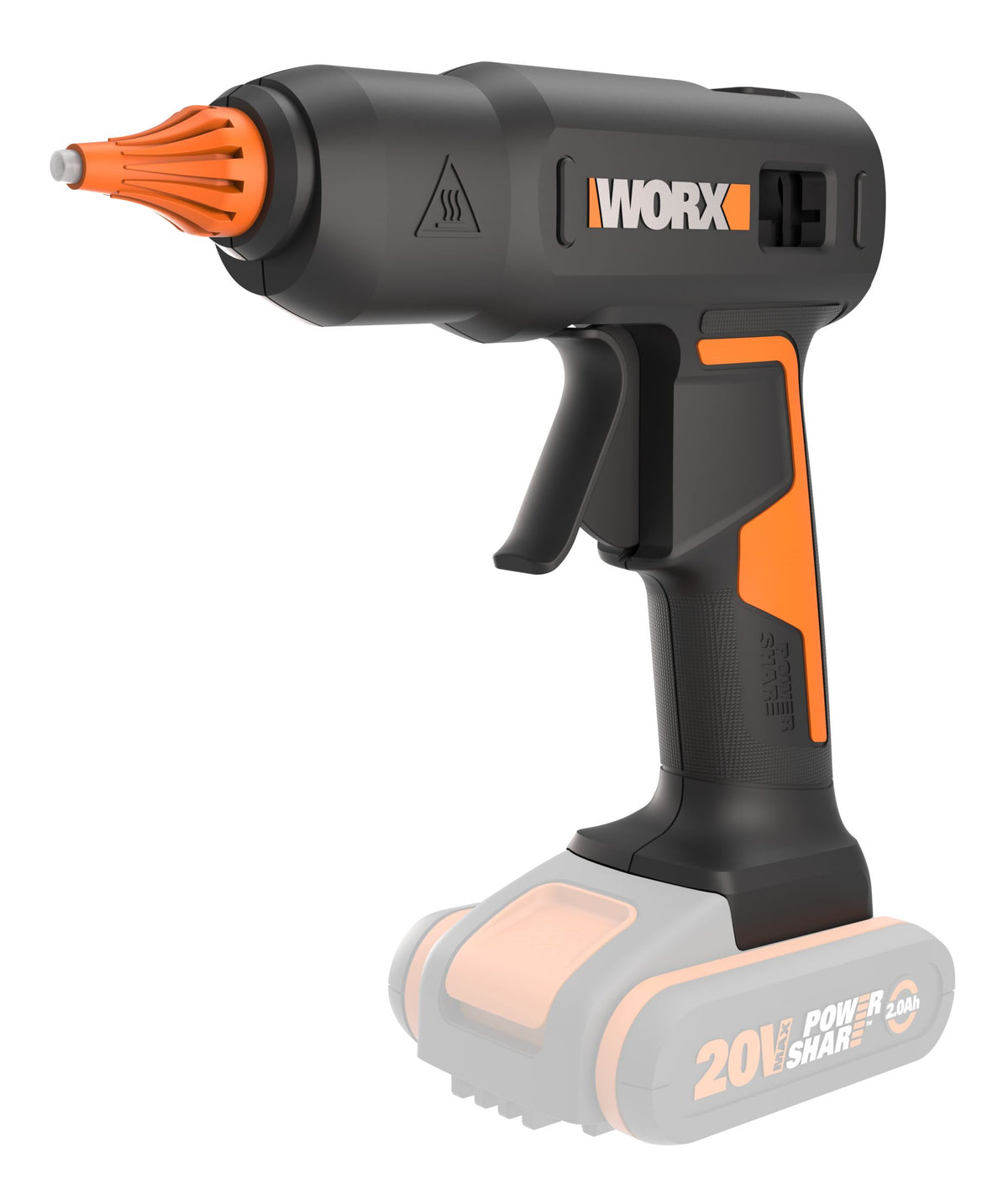 Worx WX045.9 - Pistola de silicona 20V (S/bat)