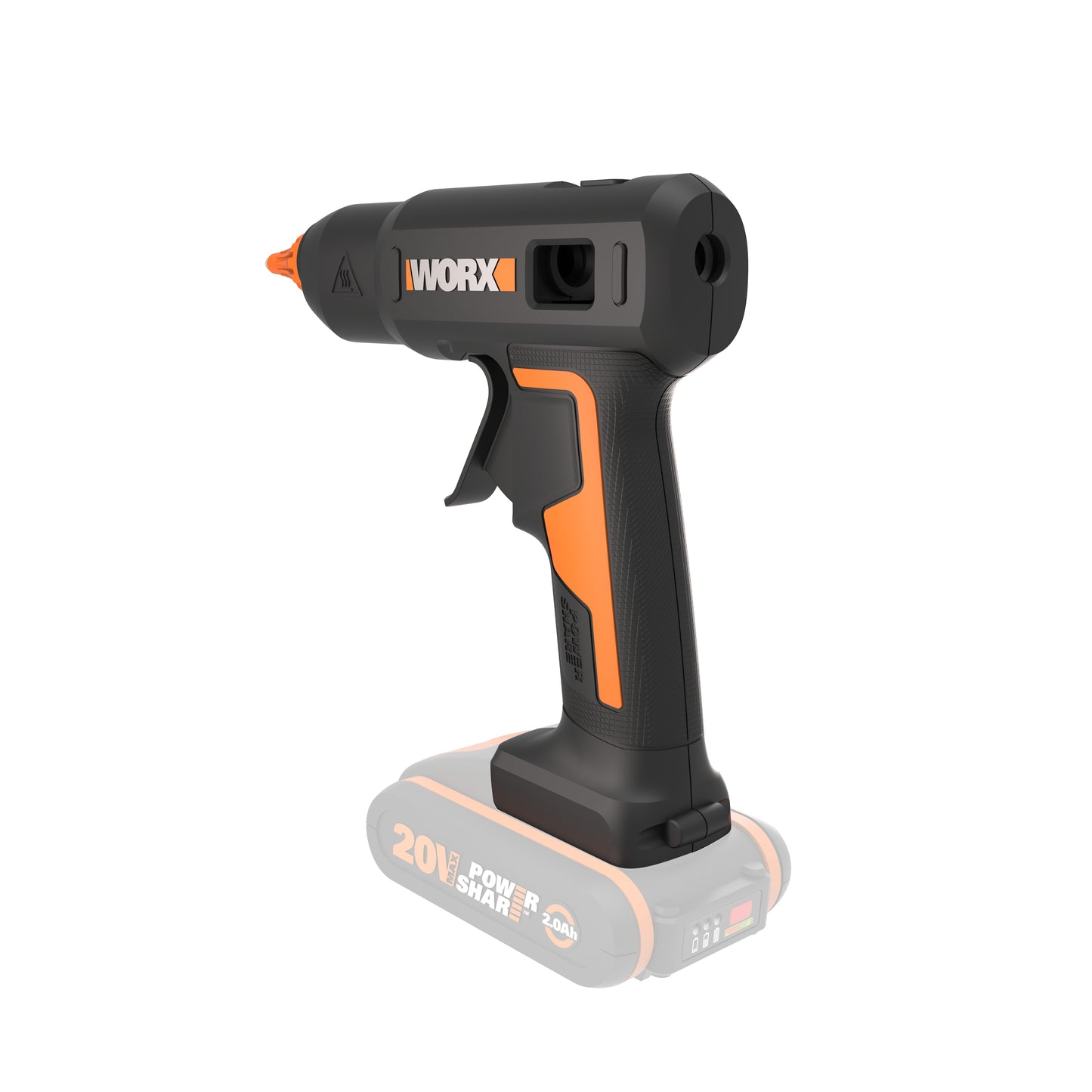 Worx WX045.9 - Pistola de silicona 20V (S/bat)
