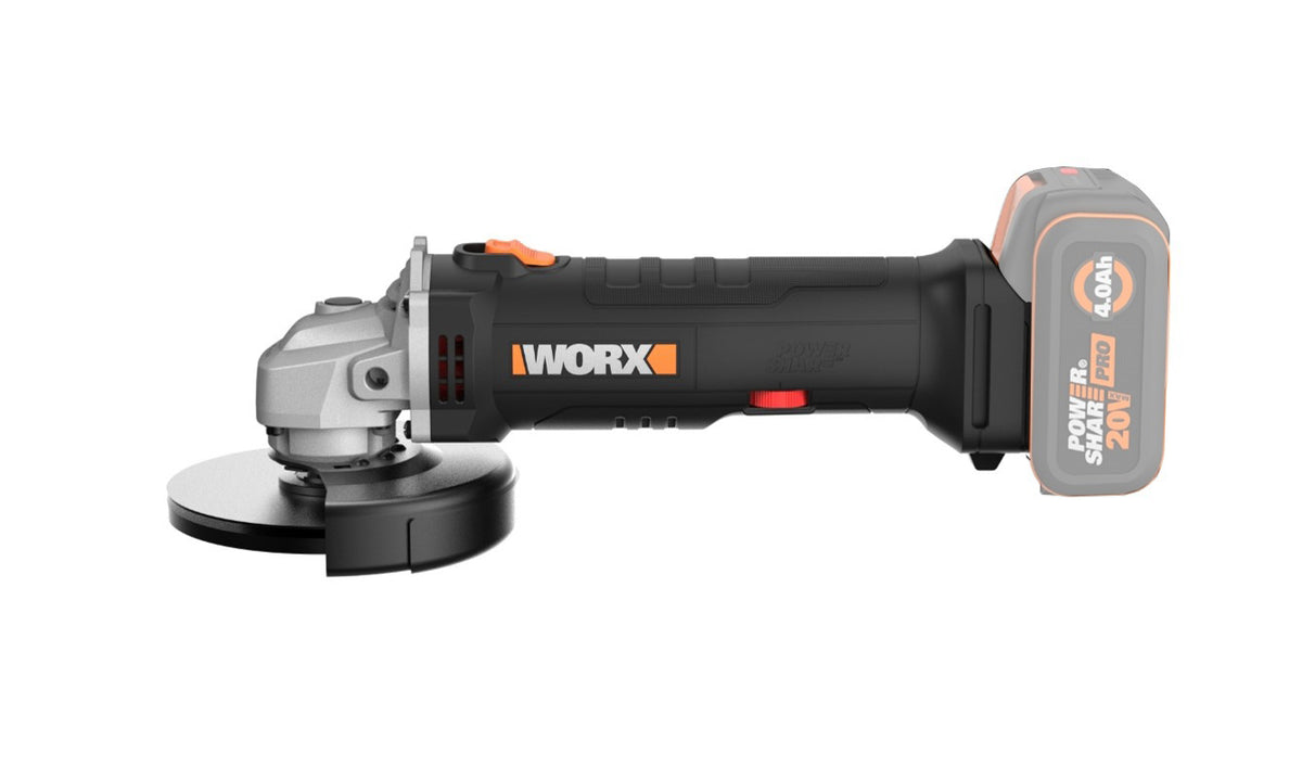 Worx WX808.9 - Amoladora angular 115mm 20V (1bat 4,0Ah)