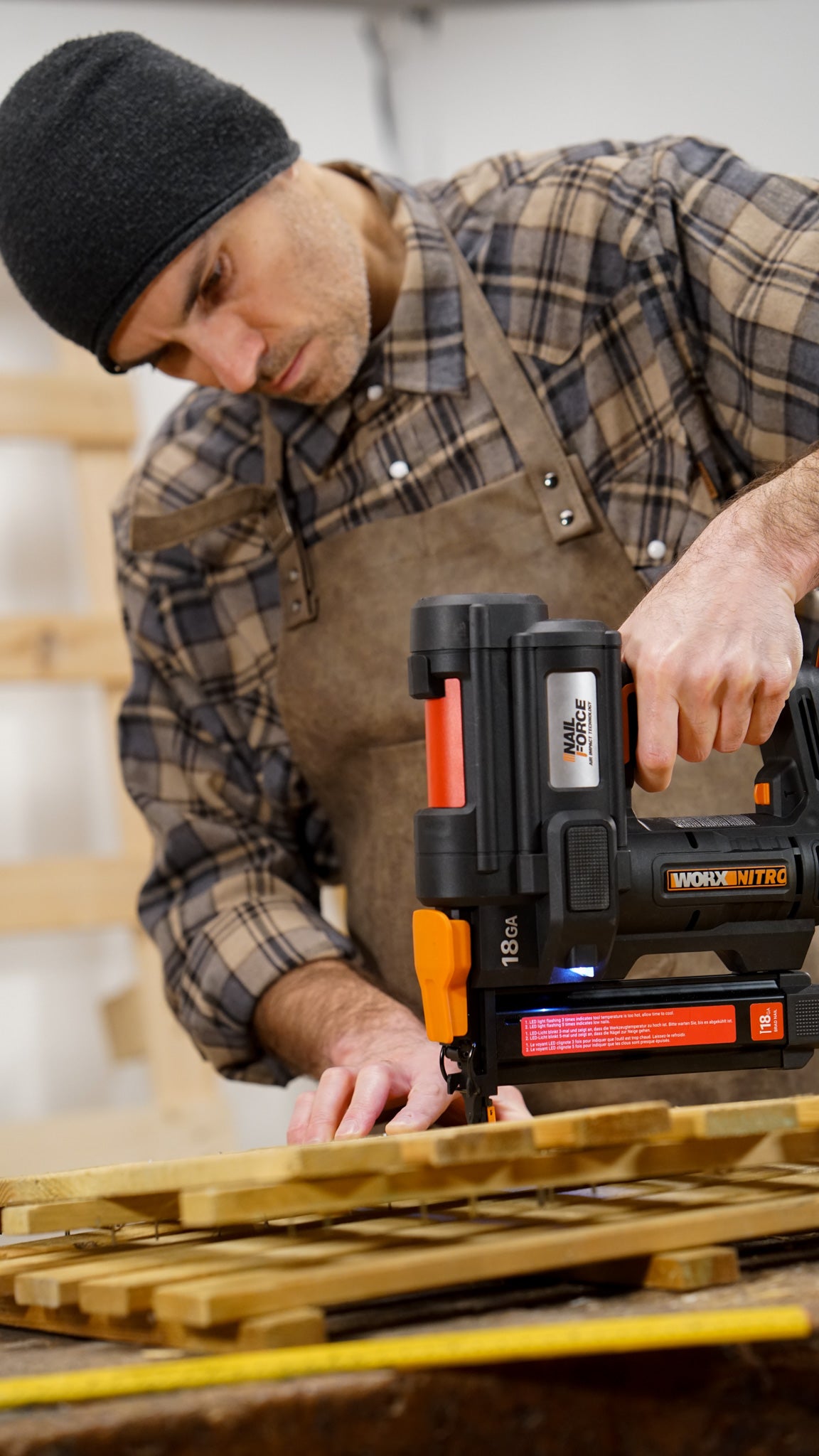 Worx WX844.9 - Grapadora de corona NITRO 20V (S/bat)