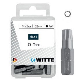 Witte Puntas Torx de 25 mm en cajita de plástico