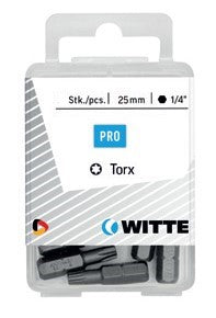 Witte Puntas Torx de 25 mm en cajita de plástico