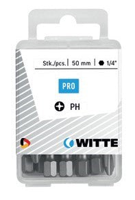 Witte Puntas Phillips de 50 mm en cajita de plástico