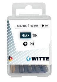 Witte Puntas Phillips de 50 mm en cajita de plástico