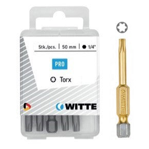 Witte Puntas Torx de 50 mm en cajita de plástico